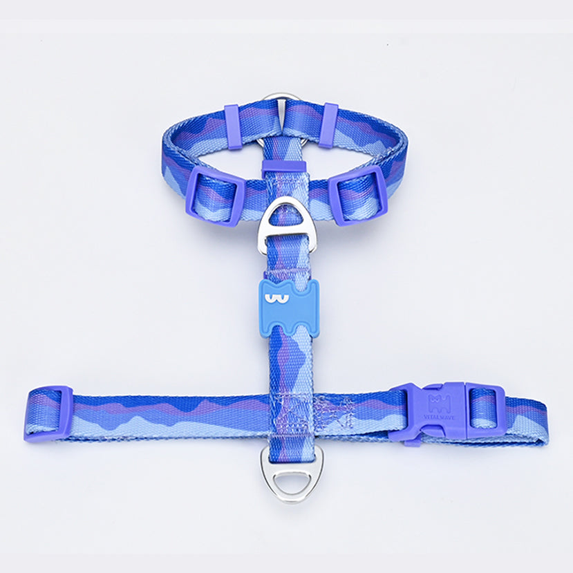 漸變山海印花織帶工字型胸背帶