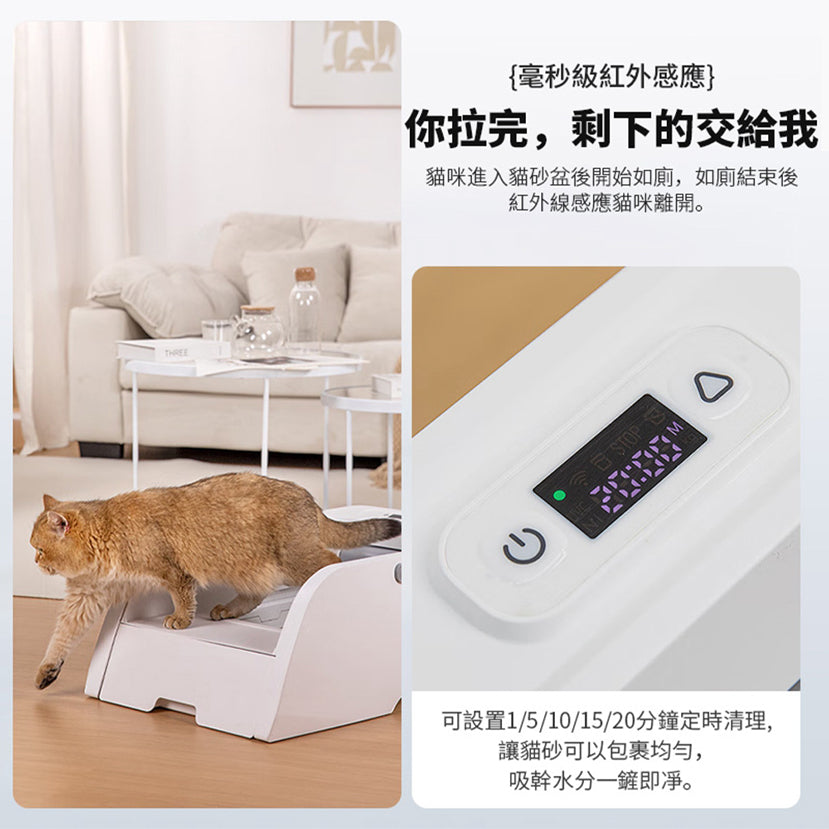 全開放式自動貓砂機